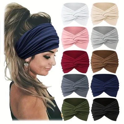 10PCS Wide And Soft Women's Headband, Bohemian