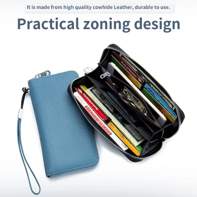Women's Wallet Genuine Leather RFID Function