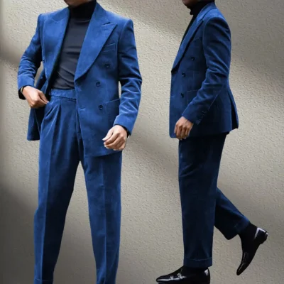 Autumn Winter Corduroy Men's 2 pieces suit