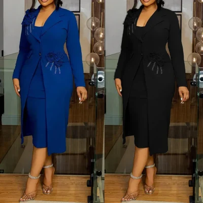 Women's Slim Fit Floral Pearl Wrap around Set