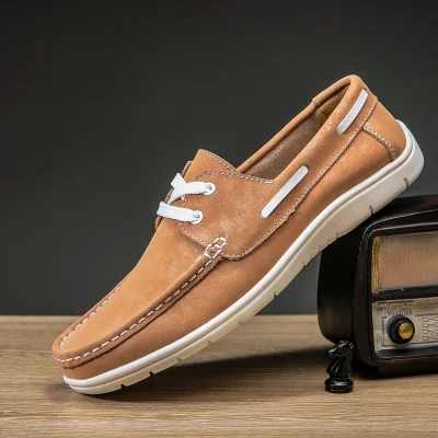 Men Boat Shoes Genuine Leather Loafers
