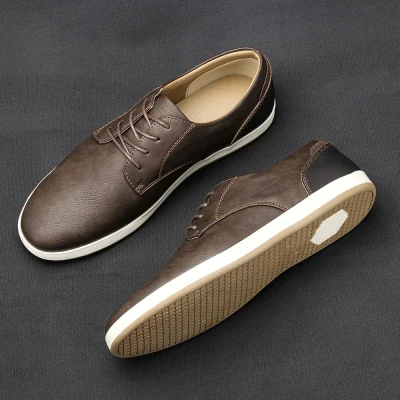 Men comfortable casual shoes leather men