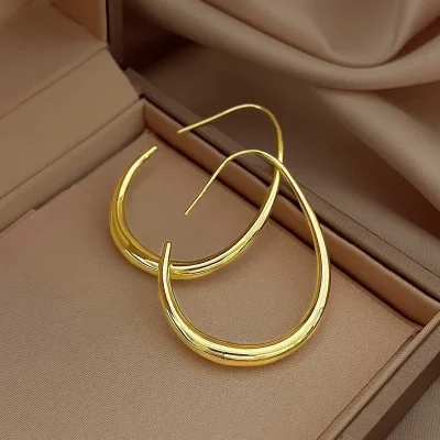 Waterdrop Shaped Hoop Earrings for Women